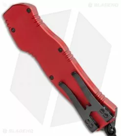 Heretic Knives Hydra OTF Automatic Knife Red Tanto (3.625" DLC) -Avokelavavat Sales Store Heretic Knives Hydra OTF Auto Red Tanto DLC H006 6A RED BHQ 112306 jr side