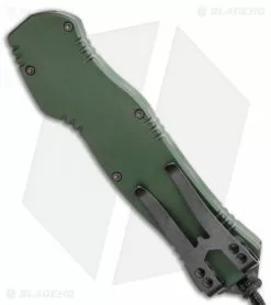 Heretic Knives Hydra OTF Automatic Knife Green S/E (3.625" Black) -Avokelavavat Sales Store Heretic Knives Hydra OTF Automatic Knife Green S E 3.625in Black H007 6A GRN BHQ 115324 LS Side