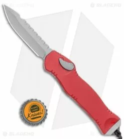 Heretic Knives Hydra OTF Automatic Knife Red S/E (3.625" Battleworn) -Avokelavavat Sales Store Heretic Knives Hydra OTF Automatic Knife Red S E 3.625in Battleworn BHQ 112308 LS Bottlecap