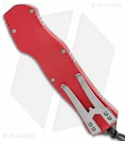 Heretic Knives Hydra OTF Automatic Knife Red S/E (3.625" Battleworn) -Avokelavavat Sales Store Heretic Knives Hydra OTF Automatic Knife Red S E 3.625in Battleworn BHQ 112308 LS Side