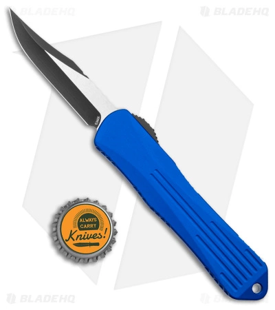 Heretic Knives Manticore-E Bowie OTF Knife Blue (3.25" Battleworn Black) 6 Heretic Knives Manticore-E Bowie OTF Knife Blue (3.25" Battleworn Black) - Image 4