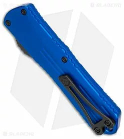 Heretic Knives Manticore-E Bowie OTF Knife Blue (3.25" Battleworn Black) 8 Heretic Knives Manticore-E Bowie OTF Knife Blue (3.25" Battleworn Black) -Avokelavavat Sales Store Heretic Knives Manticore E Bowie OTF Blue Battleworn TT BHQ 165640 jr side