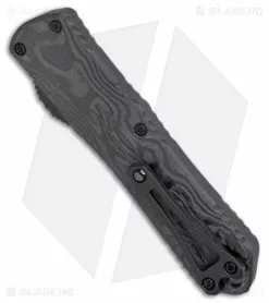 Heretic Knives Manticore-E Bowie OTF Knife Purple Carbon Fiber (3.1" DLC Serr) 8 Heretic Knives Manticore-E Bowie OTF Knife Purple Carbon Fiber (3.1" DLC Serr) -Avokelavavat Sales Store Heretic Knives Manticore E Bowie OTF Purple CF DLC Black Serr BHQ 174844 jr side