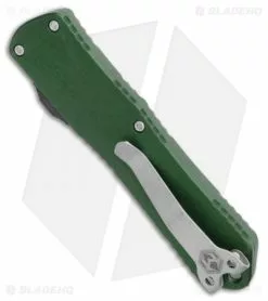 Heretic Knives Manticore-E D/A OTF Knife Green Recurve (3.125" Battleworn) -Avokelavavat Sales Store Heretic Knives Manticore E OTF Green Recurve Battleworn H029 5A GRN BHQ 109484 jr side