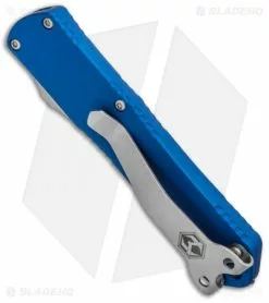 Heretic Knives Manticore-S Double Edge OTF Blue (2.63" Battleworn) -Avokelavavat Sales Store Heretic Knives Manticore S Double Edge OTF Blue Battleworn H024 5A BL BHQ 95076 jr side