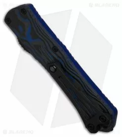 Heretic Knives Manticore-S Double Edge OTF Blue Camo Carbon Fiber(2.6" Black) -Avokelavavat Sales Store Heretic Knives Manticore S Double Edge OTF Blue Camo Carbon Fiber 2in Black BHQ 177269 td side