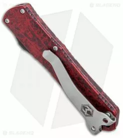 Heretic Knives Manticore-S Recurve OTF Red (2.63" Stonewash) -Avokelavavat Sales Store Heretic Knives Manticore S Recurve OTF Breakthrough Red Battleworn H025 5A BRKRD BHQ 99361 jr side