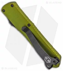 Heretic Knives Manticore-S Tanto OTF Automatic Knife Green (2.63" DLC) -Avokelavavat Sales Store Heretic Knives Manticore S Tanto OTF Auto Green DLC BHQ 101242 jr side