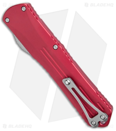 Heretic Knives Manticore X Bowie OTF Automatic Knife Red Al (3.6" Stonewash) 5 Heretic Knives Manticore X Bowie OTF Automatic Knife Red Al (3.6" Stonewash) - Image 3