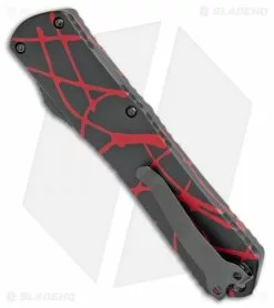 Heretic Knives Manticore-X D/E OTF Black W/ Red Splash (3.75" DLC) -Avokelavavat Sales Store Heretic Knives Manticore X DE OTF Black Red Splash DLC H032 6A RS BHQ 107464 jr side