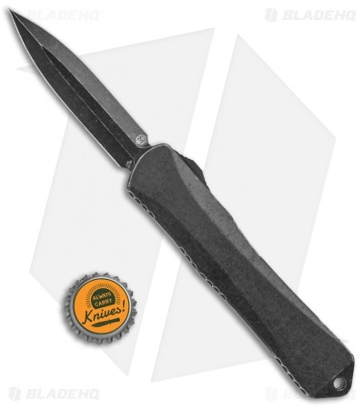 Heretic Knives Manticore-X Double Edge OTF Black (3.75" Battleworn Black) 6 Heretic Knives Manticore-X Double Edge OTF Black (3.75" Battleworn Black) - Image 4
