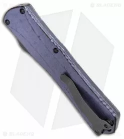Heretic Knives Manticore-X Double Edge OTF Breakthrough Purple (3.75" Black) -Avokelavavat Sales Store Heretic Knives Manticore X Double Edge OTF Breakthrough Purple Black H032 6A BRKPU BHQ 95093 jr side