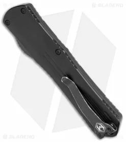Heretic Knives Manticore-X Tanto OTF Knife (3.75" Battleworn Two Tone) H031-8A -Avokelavavat Sales Store Heretic Knives Manticore X Tanto OTF Black Battleworn Black BHQ 142235 jr side