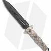 Heretic Knives Nephilim Fixed Blade Knife Flamed Titanium(6.5" Black Serr)