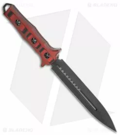 Heretic Knives Nephilim Fixed Blade Knife Red/Black G-10 (6.5" Black) -Avokelavavat Sales Store Heretic Knives Nephilim Fixed Blade Red Black G 10 Black BHQ 141978 jr spine