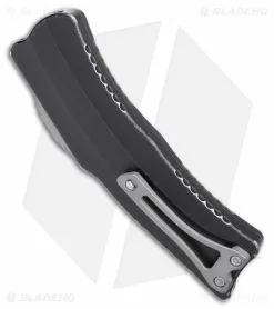 Heretic Knives ROC D/A OTF Automatic Knife Black Battleworn Aluminum (3" SW) -Avokelavavat Sales Store Heretic Knives ROC DA OTF Auto Black Battleworn Aluminum SW BHQ 179703 jr side