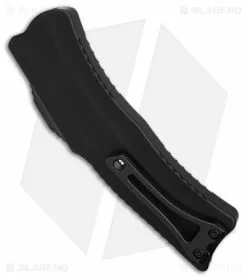 Heretic Knives ROC D/A OTF Snakeskin Fat Carbon Button (3" Black) -Avokelavavat Sales Store Heretic Knives ROC DA OTF Snakeskin Fat Carbon Button 3in Black BHQ 176760 td side