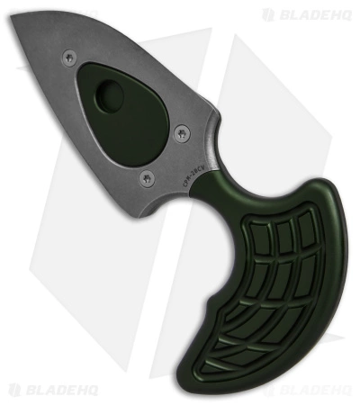 Heretic Knives Sleight Modular Push Dagger Knife Green Aluminum (3" Battleworn) 4 Heretic Knives Sleight Modular Push Dagger Knife Green Aluminum (3" Battleworn) - Image 2