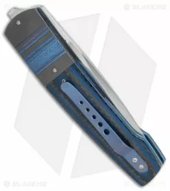 Herucus Blomerus LL 07 Custom Knife Zirconium Blue Carbon Fiber (3.4" Satin) 8 Herucus Blomerus LL 07 Custom Knife Zirconium Blue Carbon Fiber (3.4" Satin) -Avokelavavat Sales Store Herucus Blomerus Custom LL 07 flipper zirconium blue black cf BHQ 68308 er side