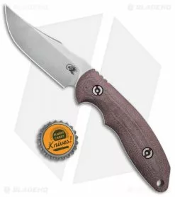 Hinderer Knives Emmett Bowie Fixed Blade Knife Burgundy Micarta (4" Stonewash) 9 Hinderer Knives Emmett Bowie Fixed Blade Knife Burgundy Micarta (4" Stonewash) -Avokelavavat Sales Store Hinderer Knives Emmet Bowie Burgandy Micarta 4in Stonewash BHQ 138044 td size