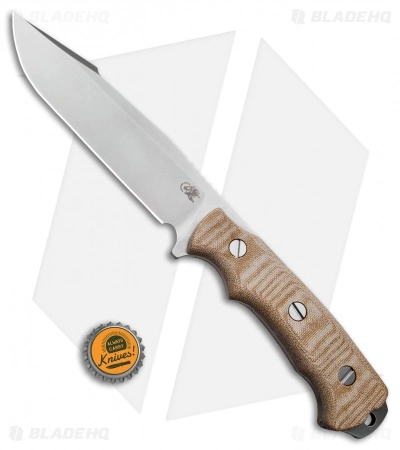 Rick Hinderer Hinderer Knives Fieldtac 6" Fixed Blade Knife Natural Micarta (Stonewash) 6 Rick Hinderer Hinderer Knives Fieldtac 6" Fixed Blade Knife Natural Micarta (Stonewash) - Image 4