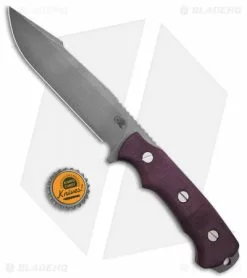 Rick Hinderer Hinderer Knives Fieldtac 6" Fixed Blade Knife Burgundy Micarta (Working) -Avokelavavat Sales Store Hinderer Knives Fieldtac 6in Fixxed Blade Burgundy Micarta WF BHQ 137859 td size