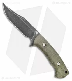 Rick Hinderer Hinderer Knives Ranch Bowie Fixed Blade Green Micarta (Black Stonewash)