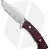 Rick Hinderer Hinderer Knives The Ranch Bowie Fixed Blade Knife Burgundy Micarta (Stonewash)