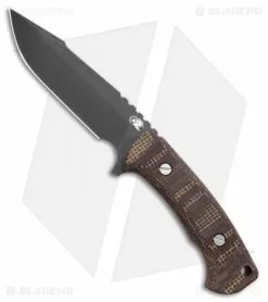 Rick Hinderer Hinderer Knives The Ranch Harpoon Spanto Knife Burlap Micarta (Battle Black)