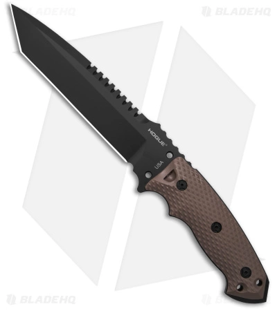 Hogue Knives EX F01 Large Tanto Fixed Blade Brown G-10 (7" Black A2) 3 Hogue Knives EX F01 Large Tanto Fixed Blade Brown G-10 (7" Black A2)