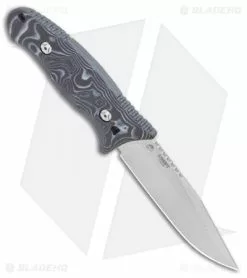 Hogue EX-F02 Clip Point Fixed Blade Black/Gray G10 (4.5" Stonewash) 35279 -Avokelavavat Sales Store Hogue Ex F02 4.5 Fixed Clip Point BHQ 82346 LS Spine