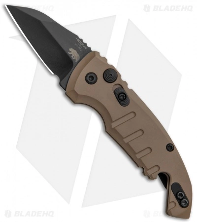 Hogue Knives CA Legal A01 Microswitch Wharncliffe Auto Knife FDE (1.8" Black) 3 Hogue Knives CA Legal A01 Microswitch Wharncliffe Auto Knife FDE (1.8" Black)