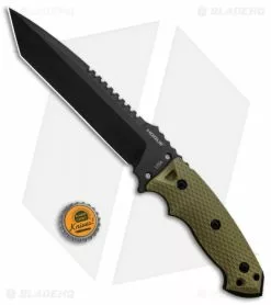 Hogue Knives EX-F01 Large Tanto Fixed Blade OD Green G-10 (7" Black) 35108 -Avokelavavat Sales Store Hogue Knives EX F01 Tactical Tanto Blade OD Green G 10 Black 35108 BHQ 87285 jr bottlecap