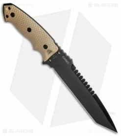 Hogue Knives EX-F01 Large Tanto Fixed Blade FDE G-10 (7" Black) 35108 -Avokelavavat Sales Store Hogue Knives EX F01 Tactical Tanto FDE G 10 Black 35107 BHQ 87408 jr spine 2