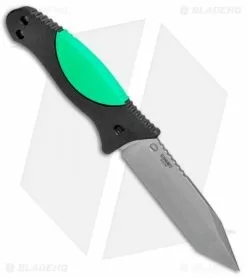 Hogue Knives EX-F02 Tanto Dive Knife Black/Green (4.5" Stonewash) 35265 -Avokelavavat Sales Store Hogue Knives EX F02 Tanto Black Green SW 35265 BHQ 81363 jr spine