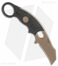 Hogue Knives EX-F03 Hawkbill Karambit Knife Tactical Black (2.25" FDE) 37320 -Avokelavavat Sales Store Hogue Knives EX F03 Hawkbill Karambit Knife Emperor Scorpion 2.25 FDE 37320 BHQ 118613 LS Spine