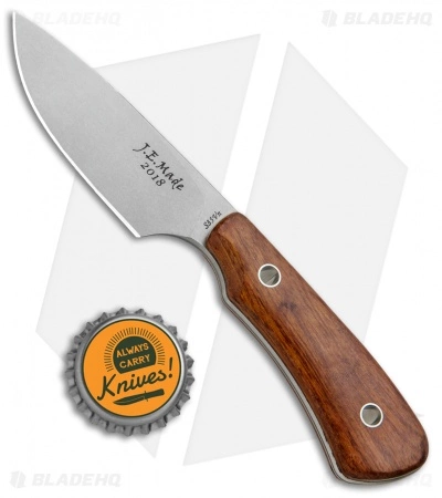 J.E. Made B.U.K Fixed Blade Knife Ironwood (3" Stonewash S35VN) 6 J.E. Made B.U.K Fixed Blade Knife Ironwood (3" Stonewash S35VN) - Image 4