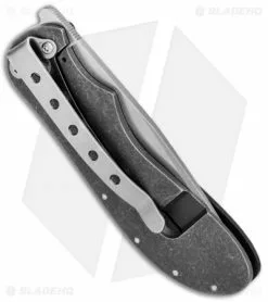 JD Van Deventer EDC Front Flipper Knife Black G-10 (2.875" Stonewash) -Avokelavavat Sales Store JD Van Deventer Pinstripe Front Flipper EDC Black G 10 BHQ 68340 jr side 2