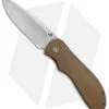 JD Van Deventer EDC Front Flipper Knife Brown G-10 (2.875" Satin)