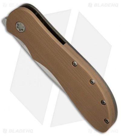 JD Van Deventer EDC Front Flipper Knife Brown G-10 (2.875" Satin) 4 JD Van Deventer EDC Front Flipper Knife Brown G-10 (2.875" Satin) - Image 2