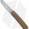 JD Van Deventer Pinstripe Front Flipper Knife Brown G-10 (2.875" Satin)