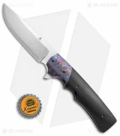 Jason Clark Custom Hunter Flipper Knife Zircuti/Micarta (3.625" Takefu) -Avokelavavat Sales Store Jason Clark Custom Hunter Zircuti micarta takefu BHQ 71804 er size