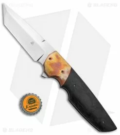 Clark Custom Knives Jason Clark Custom Snap-Back Tanto Flipper Knife Copper/CF (3.625" Satin) -Avokelavavat Sales Store Jason Clark Custom Snap Back Tanto Copper CF Satin BHQ 99264 jr bottlecap
