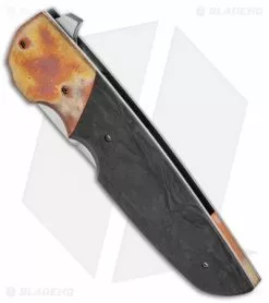 Clark Custom Knives Jason Clark Custom Snap-Back Tanto Flipper Knife Copper/CF (3.625" Satin) -Avokelavavat Sales Store Jason Clark Custom Snap Back Tanto Copper CF Satin BHQ 99264 jr spine