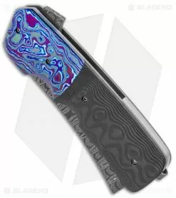 Clark Custom Knives Jason Clark Custom Spanish Tip Razor Frame Lock Knife (3.5" Satin) -Avokelavavat Sales Store Jason Clark Custom Spanish Tip Razor Knife Timascus Damascus BHQ 99314 jr spine