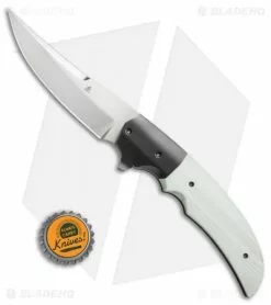 Jason Clark Persian Flipper Knife White G-10/Zirconium (3.75" Hand Rubbed Satin) -Avokelavavat Sales Store Jason Clark Persian white G10 zirconium hand rubbed satin BHQ 71800 er size