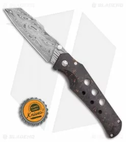 Jason Guthrie Custom Knives Scout Wharncliffe Coppershred (Thor Damasteel) -Avokelavavat Sales Store Jason Guthrie Scout Copper Shred Knife Damascus BHQ 96382 ns bottlecap