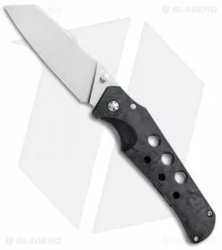 Jason Guthrie Custom Knives Jason Guthrie Scout Marbled CF Skeletonized Red Liner Frame Lock (3.1" Satin)