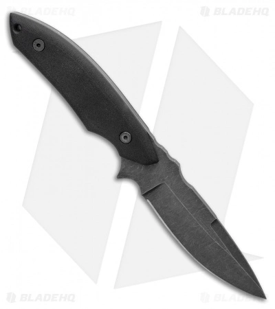Jeff Hall Custom Heat Seeker Fixed Blade Knife Black G10 (4.6" Gray Stonewash) 4 Jeff Hall Custom Heat Seeker Fixed Blade Knife Black G10 (4.6" Gray Stonewash) - Image 2