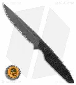 Jeff Hall Custom Large Envoy Fixed Blade Knife Black W/ Flat Spine (5" Gray SW) 9 Jeff Hall Custom Large Envoy Fixed Blade Knife Black W/ Flat Spine (5" Gray SW) -Avokelavavat Sales Store Jeff Hall Custom Large Envoy w Single Brind and Textured G10 BHQ 125244 LS Bottlecap
